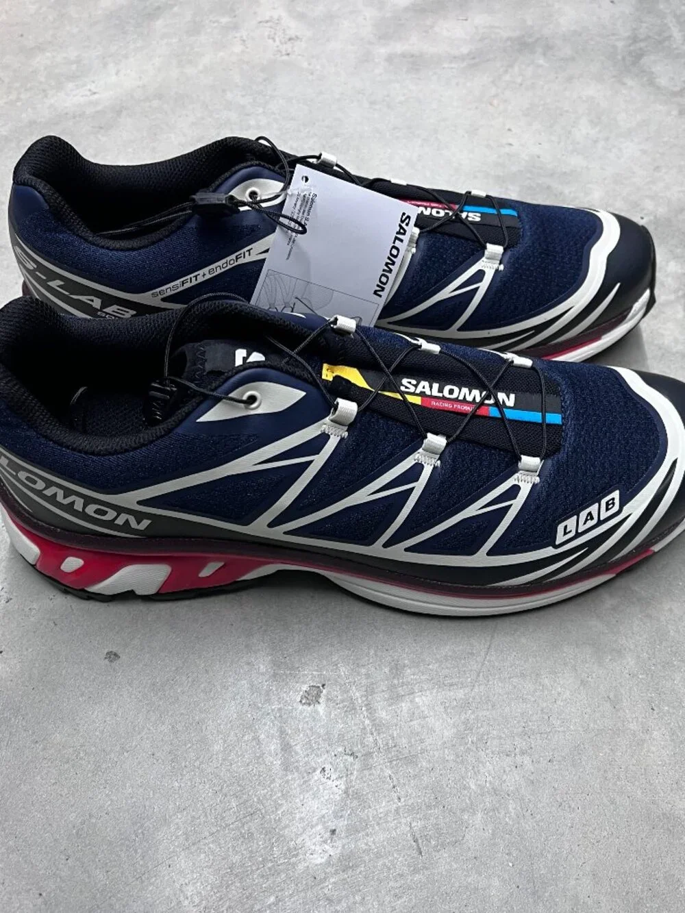 Salomon XT-6 Maritime Blue Black Fiery Red Men's Size 13 L491054 - New